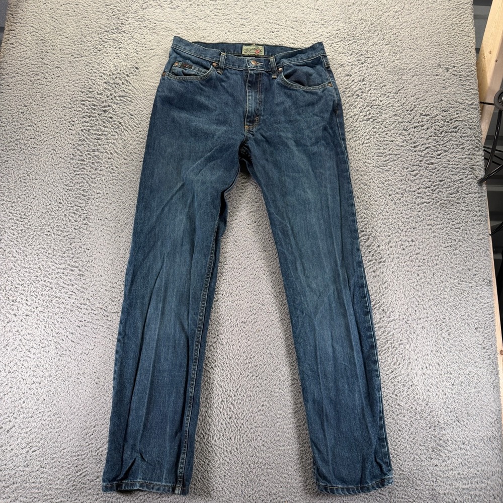 Wrangler 20X Jeans Mens 31x32 Blue Cotton Denim Straight Workwear Faded Travel